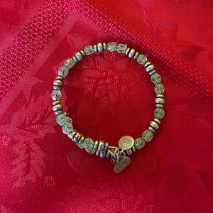 Alex and Ani Green Stone Bangle Bracelet